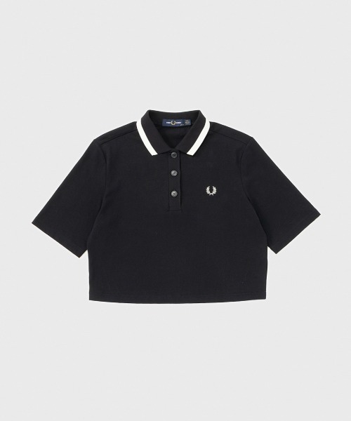 FRED PERRY(フレッドペリー)の「Bold Tipped Polo Shirt/ボールドティップラインポロシャツ(ポロシャツ・レディース・ネイビー/ベージュ/ブラック・10)」の2枚目の写真