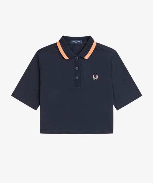 FRED PERRY(フレッドペリー)の「Bold Tipped Polo Shirt/ボールドティップラインポロシャツ(ポロシャツ・レディース・ネイビー/ベージュ/ブラック・10)」の4枚目の写真