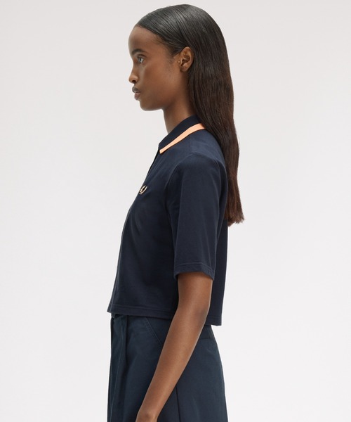 FRED PERRY(フレッドペリー)の「Bold Tipped Polo Shirt/ボールドティップラインポロシャツ(ポロシャツ・レディース・ネイビー/ベージュ/ブラック・10)」の12枚目の写真