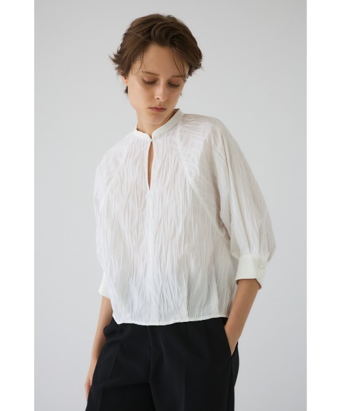 RIM.ARK(リムアーク)の「Tuck pleats raglan blouse タック プリーツ ラグラン ブラウス(シャツ/ブラウス・レディース・ネイビー/ホワイト/ブラック・FREE)」の2枚目の写真