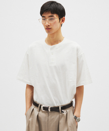 JOURNAL STANDARD | スラブ ヘンリー ネック 半袖 Tシャツ(Tシャツ/カットソー)