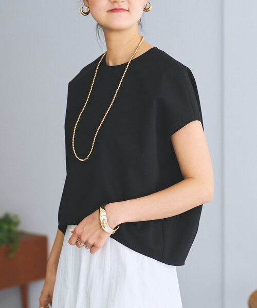 LIVETART（リヴェタート）の「《完売カラー3/28(土)追約予約》コクーンフレンチブラウス《LIVETART》（シャツ/ブラウス・レディース・ブラック/ホワイト・FREE）」の2枚目の写真