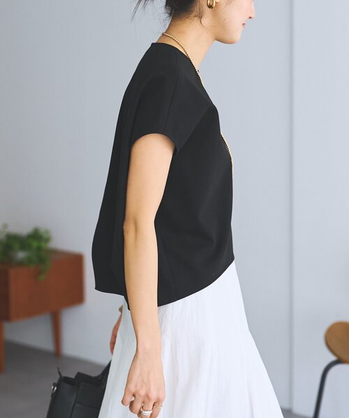 LIVETART（リヴェタート）の「《完売カラー3/28(土)追約予約》コクーンフレンチブラウス《LIVETART》（シャツ/ブラウス・レディース・ブラック/ホワイト・FREE）」の3枚目の写真