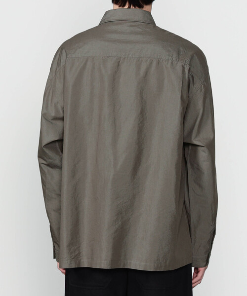 ORCIVAL（オーシバル）の「ORCIVAL | キュプラコットン レギュラーカラーアウターシャツ MEN（シャツ/ブラウス・メンズ・グレー/ネイビー・4/5）」の9枚目の写真