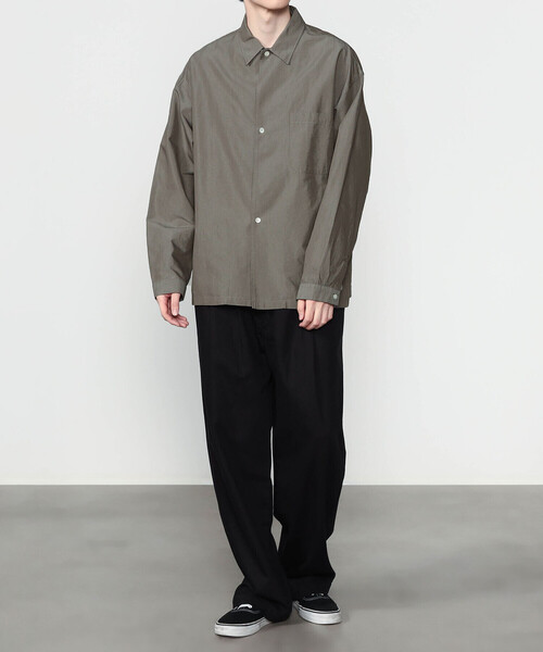 ORCIVAL（オーシバル）の「ORCIVAL | キュプラコットン レギュラーカラーアウターシャツ MEN（シャツ/ブラウス・メンズ・グレー/ネイビー・4/5）」の5枚目の写真