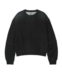 SECONDMONO（セカンドモノローグ）の「Cropped Pigment Wash Sweat [CHARCOAL]_SETS054CHARCOAL（スウェット）」
