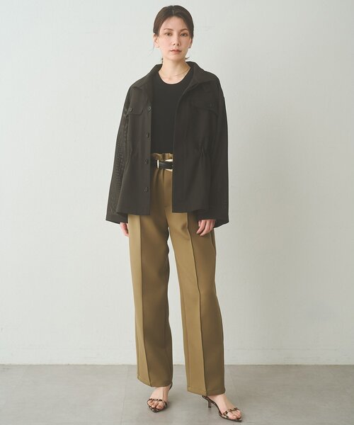 Drawing Numbers（ドローイング ナンバーズ）の「【Drawing Numbers】メッシュミリタリージャケット（ミリタリージャケット・レディース・アイボリー/ブラック/ベージュ/カーキ・38）」の16枚目の写真