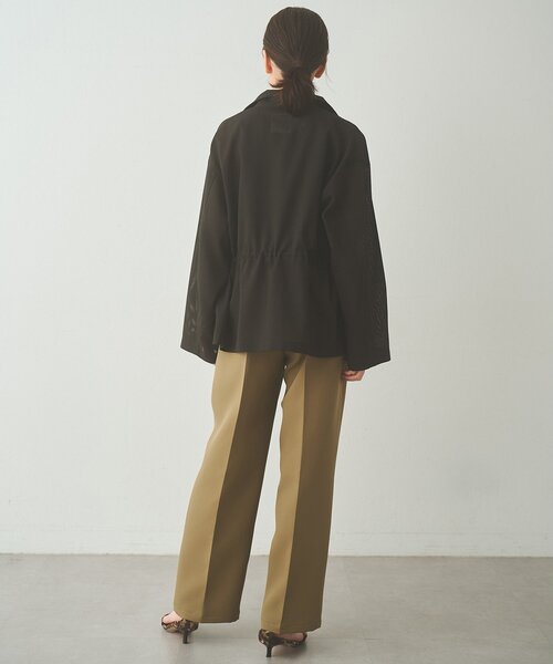 Drawing Numbers（ドローイング ナンバーズ）の「【Drawing Numbers】メッシュミリタリージャケット（ミリタリージャケット・レディース・アイボリー/ブラック/ベージュ/カーキ・38）」の20枚目の写真