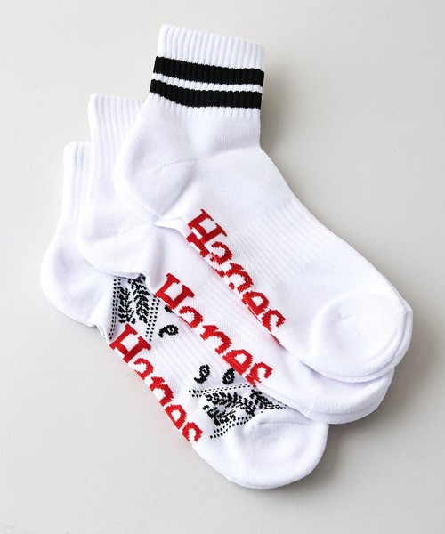 HANES(ヘインズ)の「【HANES/ヘインズ】【つま先・かかとパイル】クォーター丈ソックス 3足セット 足底サポートで疲れにくい 綿高混率・快適設計(ソックス/靴下・メンズ・ブラック/ホワイト・MEDIUM)」の4枚目の写真