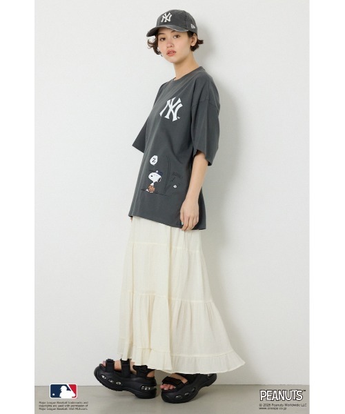 RODEO CROWNS WIDE BOWL(ロデオクラウンズワイドボウル)の「(MLBxPEANUTS)Tシャツ(Tシャツ/カットソー・レディース・イエロー/ブラック/オフホワイト/チャコールグレー・MEDIUM/LARGE)」の8枚目の写真