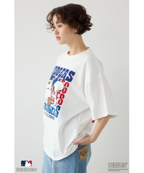 RODEO CROWNS WIDE BOWL(ロデオクラウンズワイドボウル)の「(MLBxPEANUTS)Tシャツ(Tシャツ/カットソー・レディース・イエロー/ブラック/オフホワイト/チャコールグレー・MEDIUM/LARGE)」の10枚目の写真