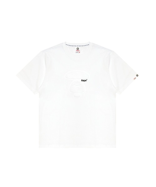 AAPE BY A BATHING APE(エーエイプバイアベイシングエイプ)の「AAPE BASIC TEE(Tシャツ/カットソー・メンズ・ホワイト/ブラック・MEDIUM/X-LARGE/XX-LARGE/LARGE/SMALL)」の1枚目の写真