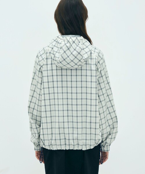 edition pourell(エディションプレル)の「edition pourell Super 120'sトロチェック フーデットブルゾン(ブルゾン・レディース・ブラック系その他/ホワイト系その他・34/36)」の7枚目の写真