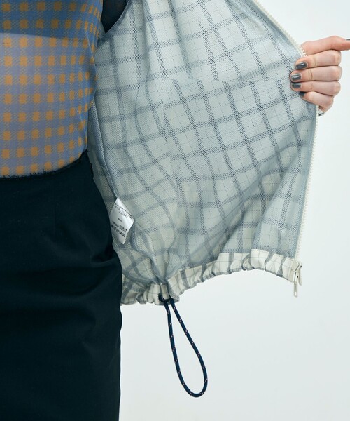 edition pourell(エディションプレル)の「edition pourell Super 120'sトロチェック フーデットブルゾン(ブルゾン・レディース・ブラック系その他/ホワイト系その他・34/36)」の8枚目の写真