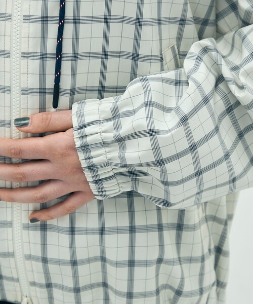 edition pourell(エディションプレル)の「edition pourell Super 120'sトロチェック フーデットブルゾン(ブルゾン・レディース・ブラック系その他/ホワイト系その他・34/36)」の10枚目の写真