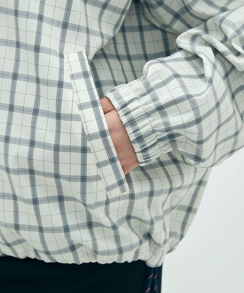 edition pourell(エディションプレル)の「edition pourell Super 120'sトロチェック フーデットブルゾン(ブルゾン・レディース・ブラック系その他/ホワイト系その他・34/36)」の11枚目の写真