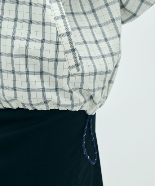 edition pourell(エディションプレル)の「edition pourell Super 120'sトロチェック フーデットブルゾン(ブルゾン・レディース・ブラック系その他/ホワイト系その他・34/36)」の12枚目の写真