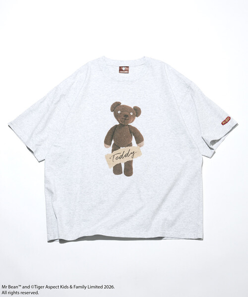 FREAK'S STORE(フリークスストア)の「Mr. Bean/ミスタ―ビーン Teddy Tee / テディ デザインクルーネックTシャツ(Tシャツ/カットソー・メンズ・ホワイト/ライトグレー/ブラック・SMALL/MEDIUM/LARGE)」の4枚目の写真