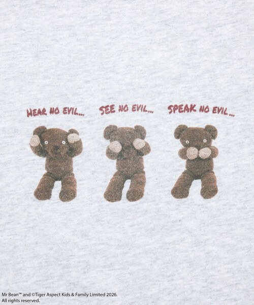 FREAK'S STORE(フリークスストア)の「Mr. Bean/ミスタ―ビーン Teddy Tee / テディ デザインクルーネックTシャツ(Tシャツ/カットソー・メンズ・ホワイト/ライトグレー/ブラック・SMALL/MEDIUM/LARGE)」の13枚目の写真
