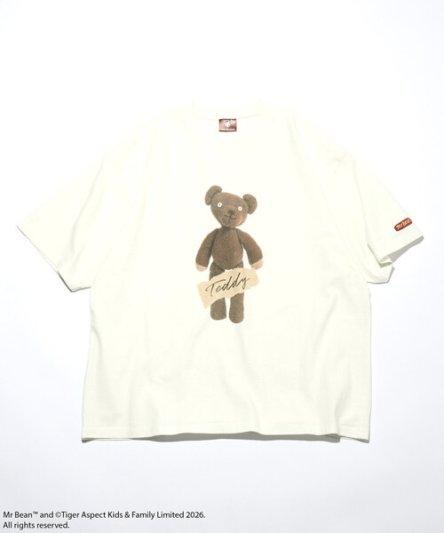 FREAK'S STORE(フリークスストア)の「Mr. Bean/ミスタ―ビーン Teddy Tee / テディ デザインクルーネックTシャツ(Tシャツ/カットソー・メンズ・ホワイト/ライトグレー/ブラック・SMALL/MEDIUM/LARGE)」の15枚目の写真