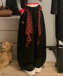 CELENA BEATS（セレナビーツ）の「チェック レイヤード デザイン バルーン スウェットパンツ（スウェットパンツ）」