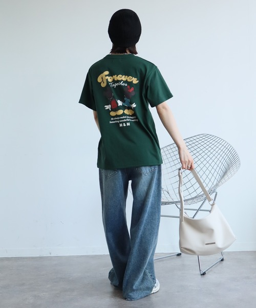 Disney(ディズニー)の「【DISNEY/ディズニー】アートワークデザイン バックプリント Tシャツ(Tシャツ/カットソー・レディース・ピンク/グリーン/ブラック/クリーム・M)」の22枚目の写真