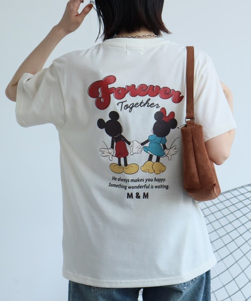 Disney(ディズニー)の「【DISNEY/ディズニー】アートワークデザイン バックプリント Tシャツ(Tシャツ/カットソー・レディース・ピンク/グリーン/ブラック/クリーム・M)」の14枚目の写真