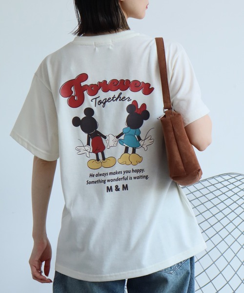Disney(ディズニー)の「【DISNEY/ディズニー】アートワークデザイン バックプリント Tシャツ(Tシャツ/カットソー・レディース・ピンク/グリーン/ブラック/クリーム・M)」の15枚目の写真