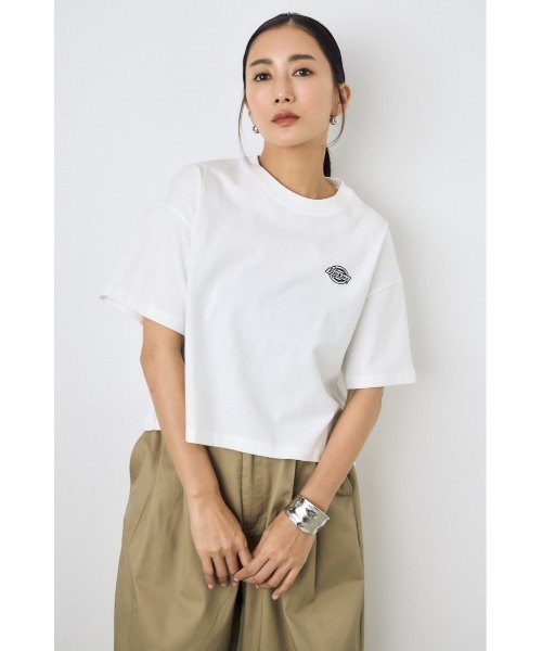 AZUL by moussy(アズールバイマウジー)の「【Dickies×AZUL】ワンポイントTee(Tシャツ/カットソー・レディース・ブルー/オフホワイト/チャコールグレー・SMALL/MEDIUM)」の13枚目の写真
