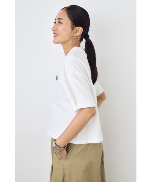 AZUL by moussy(アズールバイマウジー)の「【Dickies×AZUL】ワンポイントTee(Tシャツ/カットソー・レディース・ブルー/オフホワイト/チャコールグレー・SMALL/MEDIUM)」の11枚目の写真