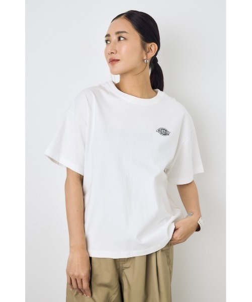 AZUL by moussy(アズールバイマウジー)の「【Dickies×AZUL】ワンポイントTee(Tシャツ/カットソー・レディース・ブルー/オフホワイト/チャコールグレー・SMALL/MEDIUM)」の8枚目の写真