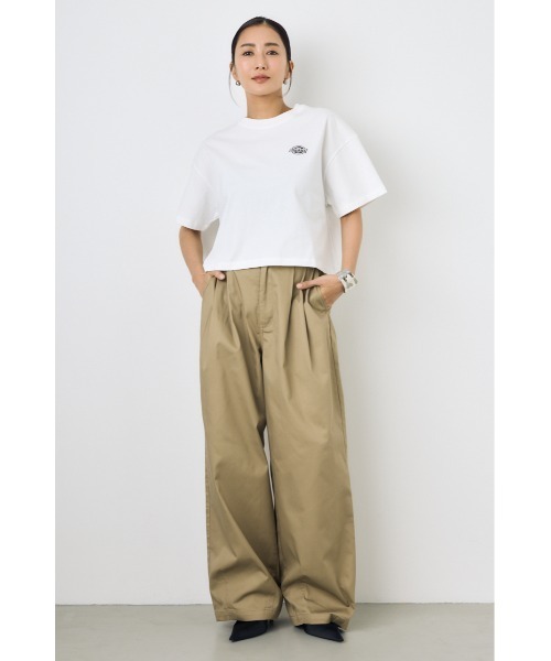 AZUL by moussy(アズールバイマウジー)の「【Dickies×AZUL】ワンポイントTee(Tシャツ/カットソー・レディース・ブルー/オフホワイト/チャコールグレー・SMALL/MEDIUM)」の9枚目の写真