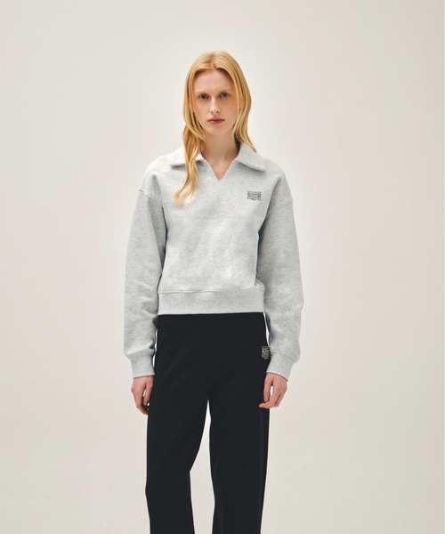 MARITHE + FRANCOIS GIRBAUD（マリテフランソワジルボー）の「W DOODLE CLASSIC LOGO COLLAR SWEATSHIRT（スウェット・レディース・その他/ヘザーグレー・SMALL/MEDIUM）」の2枚目の写真