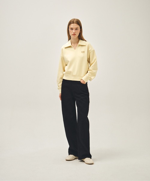 MARITHE + FRANCOIS GIRBAUD（マリテフランソワジルボー）の「W DOODLE CLASSIC LOGO COLLAR SWEATSHIRT（スウェット・レディース・その他/ヘザーグレー・SMALL/MEDIUM）」の3枚目の写真