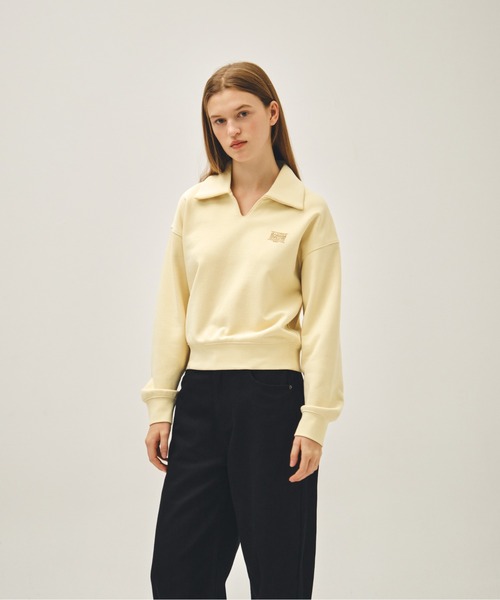MARITHE + FRANCOIS GIRBAUD（マリテフランソワジルボー）の「W DOODLE CLASSIC LOGO COLLAR SWEATSHIRT（スウェット・レディース・その他/ヘザーグレー・SMALL/MEDIUM）」の4枚目の写真