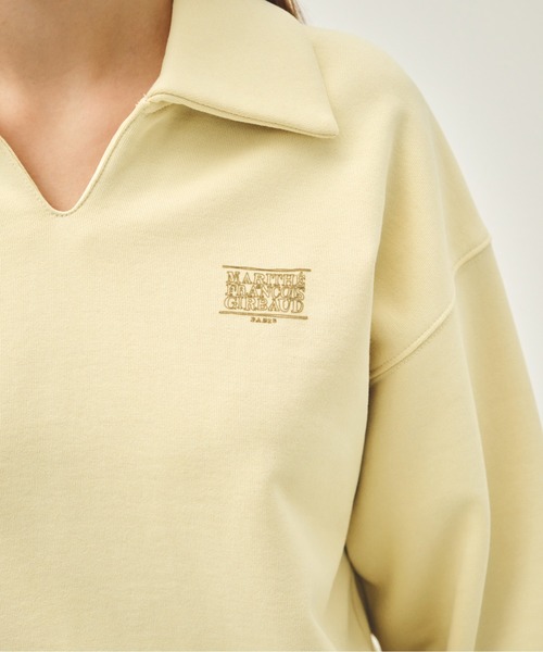 MARITHE + FRANCOIS GIRBAUD（マリテフランソワジルボー）の「W DOODLE CLASSIC LOGO COLLAR SWEATSHIRT（スウェット・レディース・その他/ヘザーグレー・SMALL/MEDIUM）」の6枚目の写真