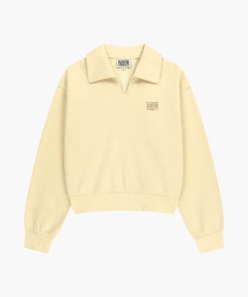 MARITHE + FRANCOIS GIRBAUD（マリテフランソワジルボー）の「W DOODLE CLASSIC LOGO COLLAR SWEATSHIRT（スウェット・レディース・その他/ヘザーグレー・SMALL/MEDIUM）」の7枚目の写真