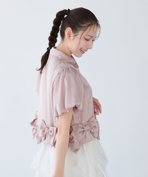 ヘムリボンバルーンスリーブブラウス（シャツ/ブラウス）｜Fit more