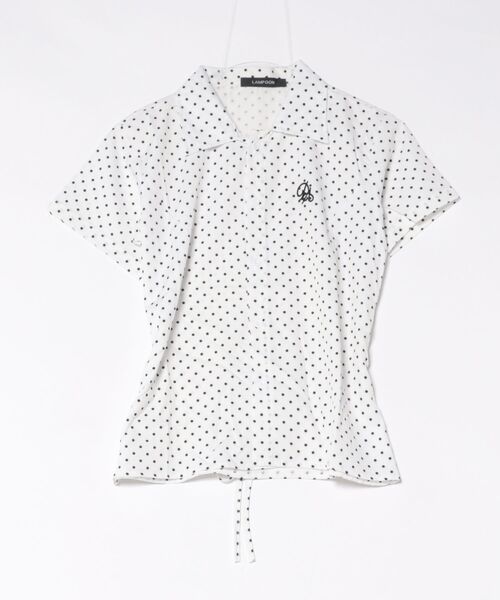 almo（アルモ）の「【LAMPOON】ドットタイブラウス（シャツ/ブラウス・レディース・ホワイト・MEDIUM/LARGE/SMALL）」の3枚目の写真