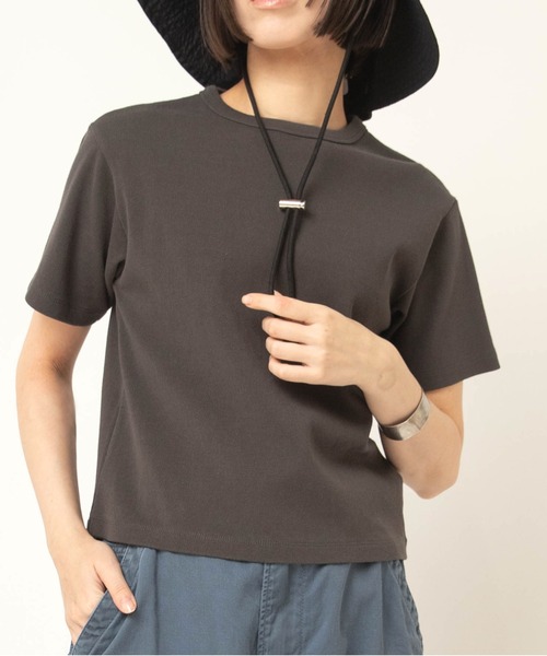 RNA-N(アールエヌエーエヌ)の「M2665 コットンフライスT(Tシャツ/カットソー・レディース・チャコール/ダークブラウン/グレイッシュベージュ・FREE)」の2枚目の写真