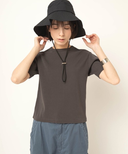 RNA-N(アールエヌエーエヌ)の「M2665 コットンフライスT(Tシャツ/カットソー・レディース・チャコール/ダークブラウン/グレイッシュベージュ・FREE)」の20枚目の写真