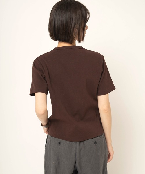 RNA-N(アールエヌエーエヌ)の「M2665 コットンフライスT(Tシャツ/カットソー・レディース・チャコール/ダークブラウン/グレイッシュベージュ・FREE)」の7枚目の写真