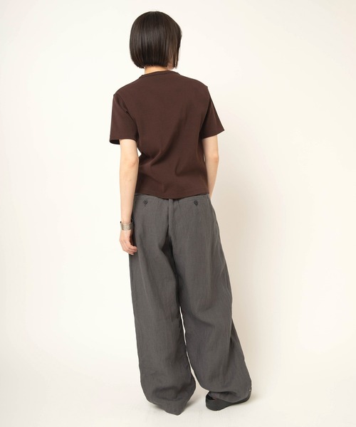 RNA-N(アールエヌエーエヌ)の「M2665 コットンフライスT(Tシャツ/カットソー・レディース・チャコール/ダークブラウン/グレイッシュベージュ・FREE)」の14枚目の写真