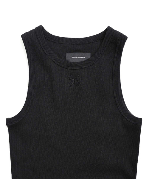 999HUMANITY(999ヒューマニティ)の「リブドロゴスリーブレス (ブラック)(Tシャツ/カットソー・レディース・その他・OS)」の3枚目の写真