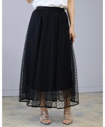 Doumoi（ドゥモエ）の「ドット柄チュール　デザインスカート（スカート）」