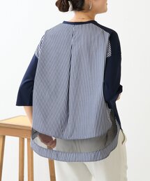 BEARDSLEY | ストライプコンビカットソー(Tシャツ/カットソー)