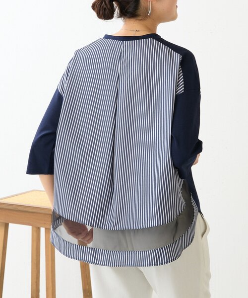 u*a様 BEARDSLEY ストライプコンビカットソー ストライプコンビカットソー（Tシャツ/カットソー）｜BEARDSLEY