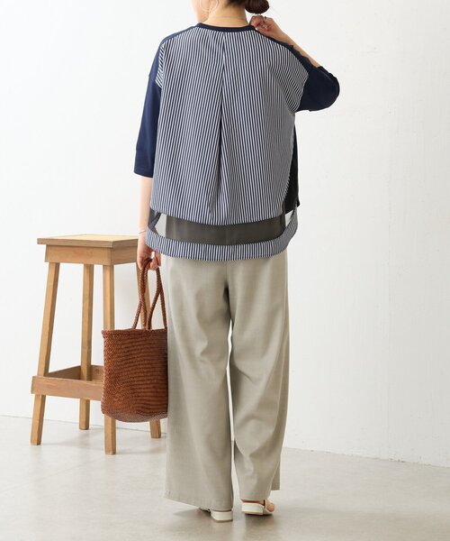 BEARDSLEY（ビアズリー）の「ストライプコンビカットソー（Tシャツ