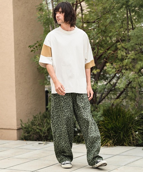 CAMBIO（カンビオ）の「mp14993- レオパードツイルワイドカーブパンツ（その他パンツ・メンズ・ベージュ/カーキ・XL/L/M）」の6枚目の写真