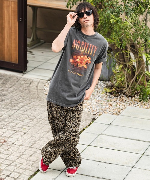 CAMBIO（カンビオ）の「mp14993- レオパードツイルワイドカーブパンツ（その他パンツ・メンズ・ベージュ/カーキ・XL/L/M）」の10枚目の写真